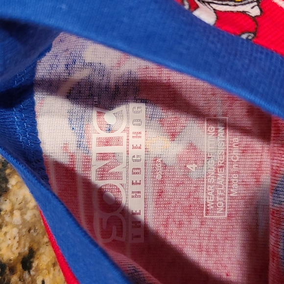 Sonic the Hedgehog Pajamas Little Boys Size 4 - Picture 3 of 4